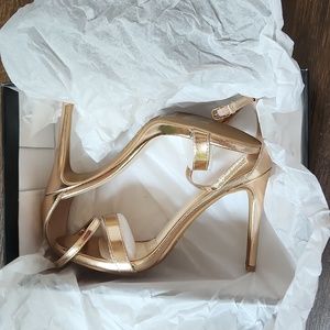 Lulu's rose gold stiletto heels